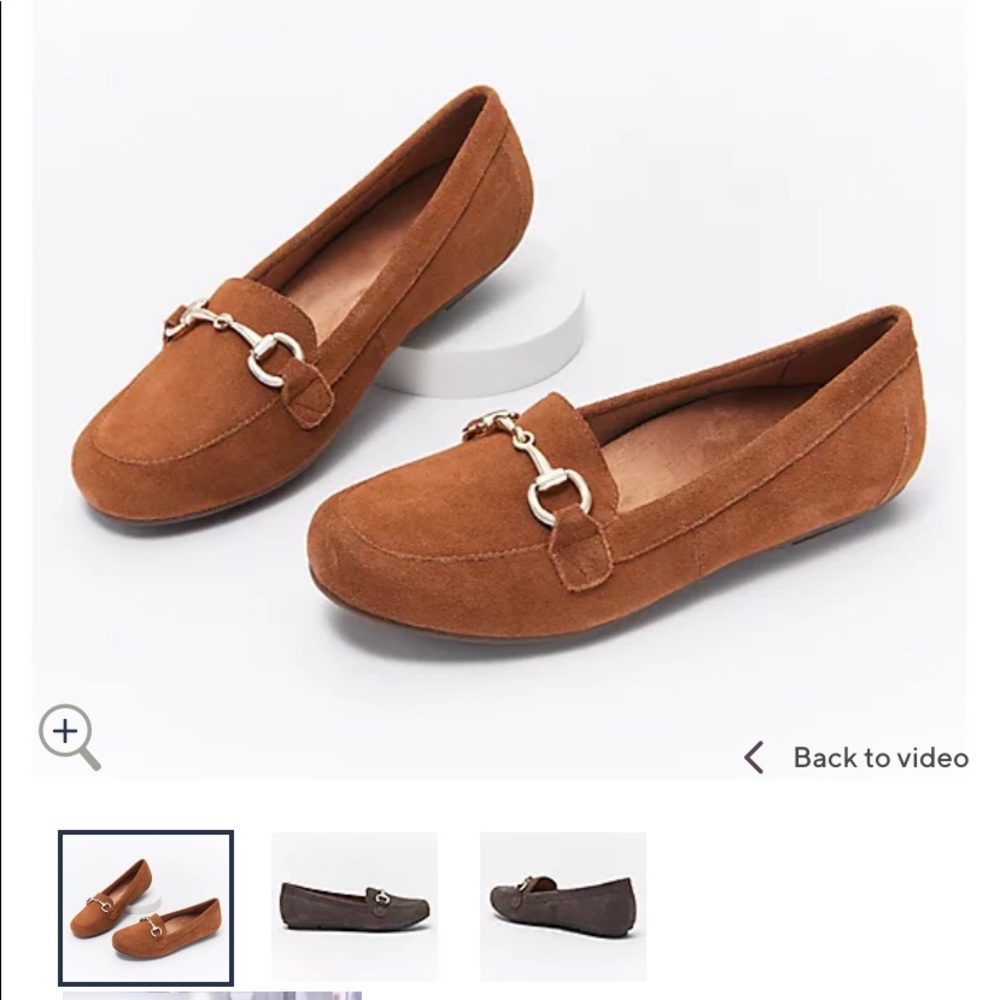 Vionic Suede Loafers with Hardware - Bibiana